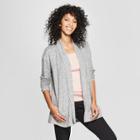 Women's Open Cozy Knit Cardigan - A New Day Heather Gray