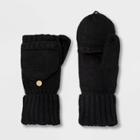 Women's Knit Flip Top Mitten - A New Day Black