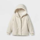 Girls' Sherpa Bomber Jacket - Cat & Jack Cream
