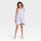 Women's Ruffle Sleeveless Hem Knit Dress - A New Day Light Purple