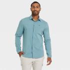 All In Motion Men's Long Sleeve Woven Button-up Shirt - All In
