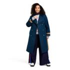 Women's Plus Size Side Stripe Trench Coat - La Ligne X Target Navy/tan
