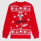 Warner Bros. Men's Ugly Christmas Crew Neck Sweatshirt - Red