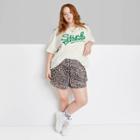 Women's Plus Size Ascot + Hart Surf Short Sleeve Graphic T-shirt - Cream