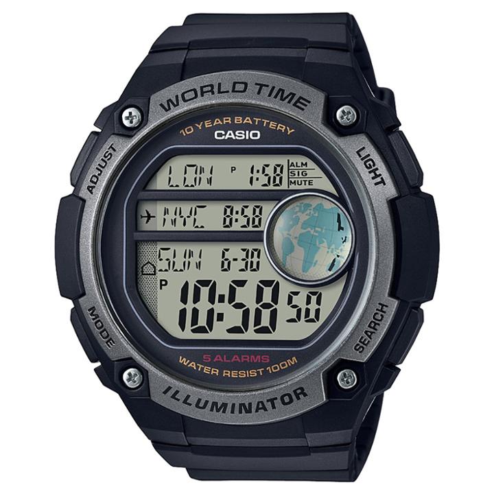 Men's Casio Ae3000w-1av Digital Watch - Black/silver
