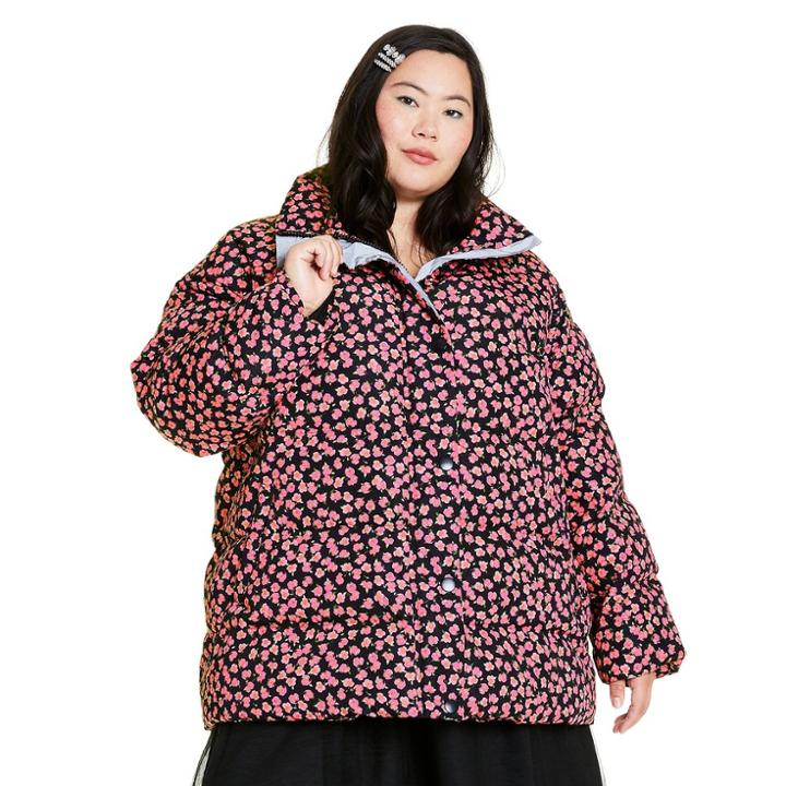 Women's Plus Size Floral Print Puffer Jacket - Sandy Liang X Target Pink