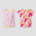 Oh Joy! Baby Girls' Floral Dot 2pk T-shirt Set - Multi-colored