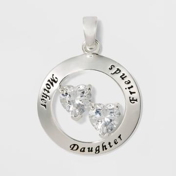 Target Sterling Silver Mother Daughter Heart Pendant -