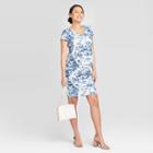 Maternity Printed Short Sleeve T-shirt Dress - Isabel Maternity By Ingrid & Isabel Blue