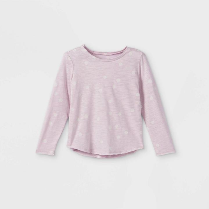 Grayson Mini Toddler Girls' Dot Long Sleeve T-shirt - Purple
