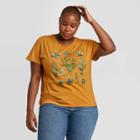 Fifth Sun Women's Plus Size Cactus Short Sleeve Graphic T-shirt (juniors') - Gold 1x, Women's,