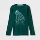 Boys' Long Sleeve Wolf Graphic T-shirt - All In Motion Green