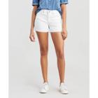 Levi's Women's Mid-rise Midi Jean Shorts - White Ice