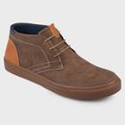 Men's Vance Co. Oscar Faux Leather Casual Lace-up Chukka Boot - Brown