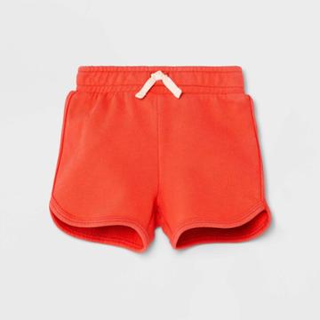 Baby Dolphin Hem Knit Shorts - Cat & Jack Coral Red