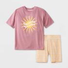Girls' 'brighter Days' Pajama Set - Art Class Purple/orange