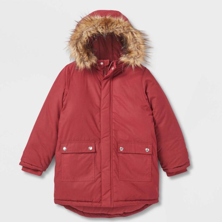 Girls' Hooded Parka Jacket - Cat & Jack