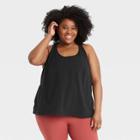 Women's Plus Size Skinny Racerback Tank Top - All In Motion Black