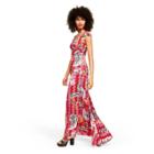 Women's Safety-pin Print Cap Sleeve Sweetheart Neck Maxi Dress - Zac Posen For Target Magenta 12, Women's, Purple