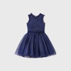 Zenzi Girls' Lace Tulle Dress - Blue