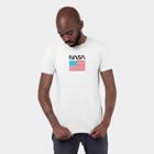 Ripple Junction Men's Nasa Flag Short Sleeve Graphic T-shirt - White
