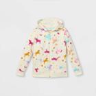 Girls' Printed Zip-up Hoodie - Cat & Jack Cream