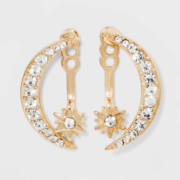 Sugarfix By Baublebar Celestial Ear Jackets - Clear, Women's, Gold