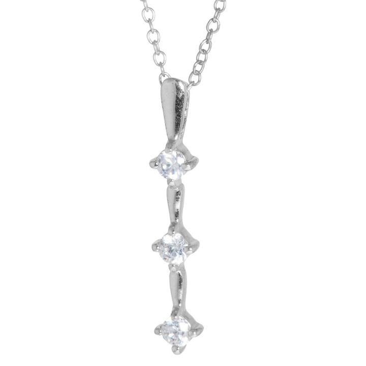 Target Sterling Silver Cubic Zirconia Drop Pendant - Silver/clear (18), Girl's, White