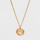 Wax Seal Charm Evil Eye Necklace - Wild Fable Gold