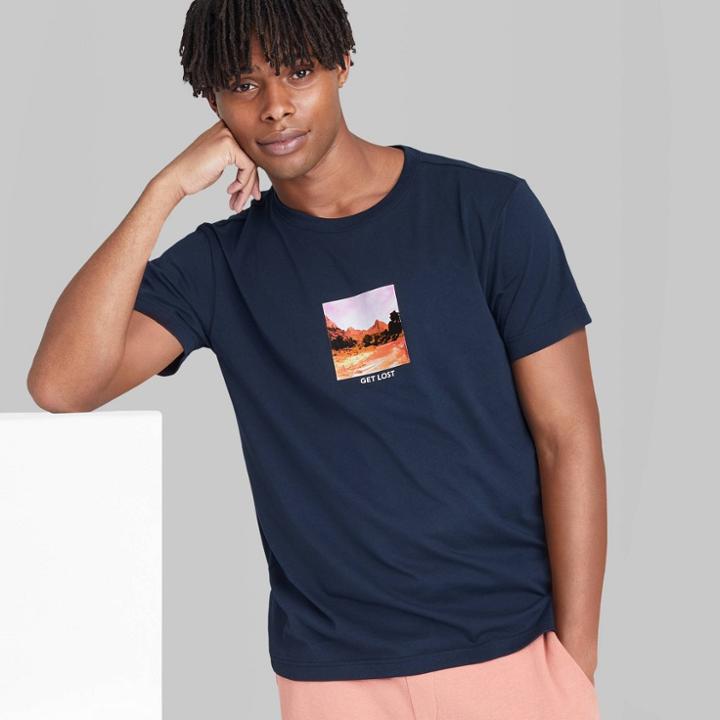 Adult Regular Fit Short Sleeve Crewneck T-shirt - Original Use Navy