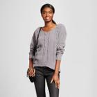 Women's Cable Chenille Pullover Sweater - Nitrogen Gray