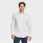 Men's Striped Slim Fit Performance Dress Long Sleeve Button-down Shirt - Goodfellow & Co Off-white/striped