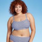 Juniors' Plus Size Bralette Bikini Top - Xhilaration Navy/white
