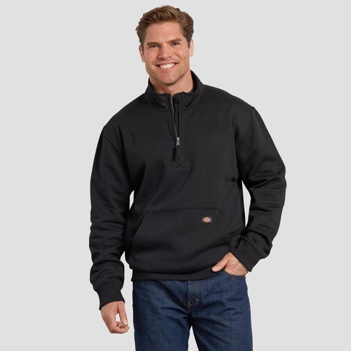 Dickies Men's Long Sleeve Fleece Jackets - Black M,