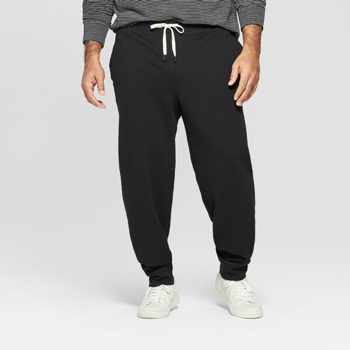 Men's Big & Tall Regular Fit Jogger Pants - Goodfellow & Co Black