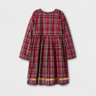 Happy By Pink Chicken Girls' Tartan A Line Dress - Red