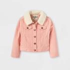 Oshkosh B'gosh Toddler Girls' Corduroy Sherpa Collar Jacket - Pink