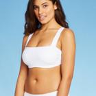 Women's Square Neck Bralette Bikini Top - Xhilaration White D/dd Cup, Women's