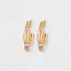 Clear Acetate Organic Hoop Earrings - A New Day Gold