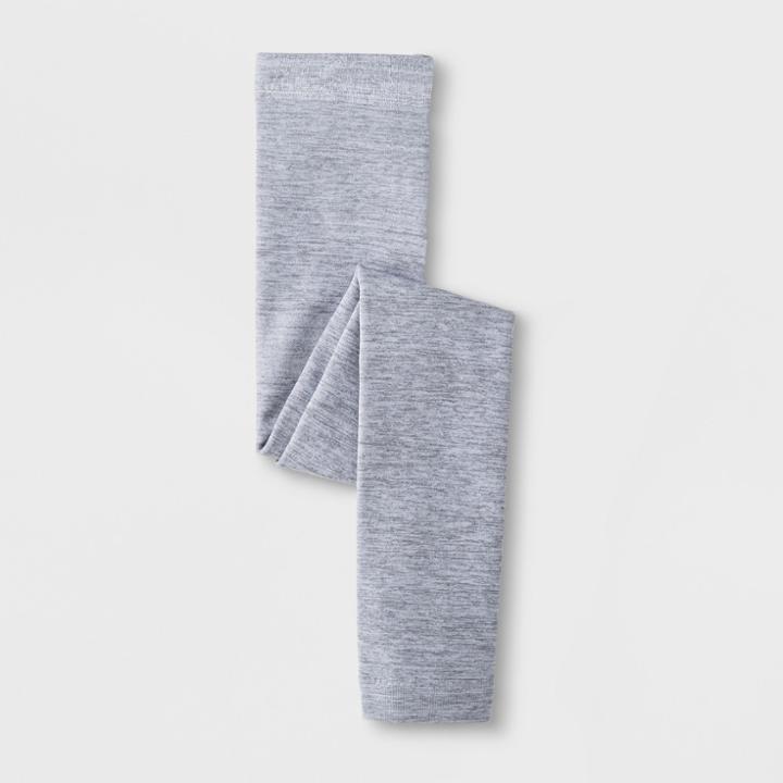 Girls' Marled Fleece Lined Footless Tights - Cat & Jack Gray