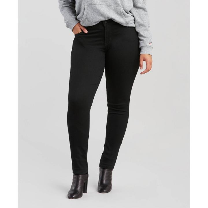 Levi's Women's Plus 711 Skinny Jeans - Black Ash