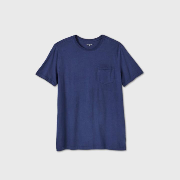 Men's Big & Tall Standard Fit Short Sleeve Crew Neck T-shirt - Goodfellow & Co Navy