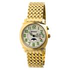 Men's Breed Ray Stainless Steel Bracelet Watch With Moon Phase-gold/silver,