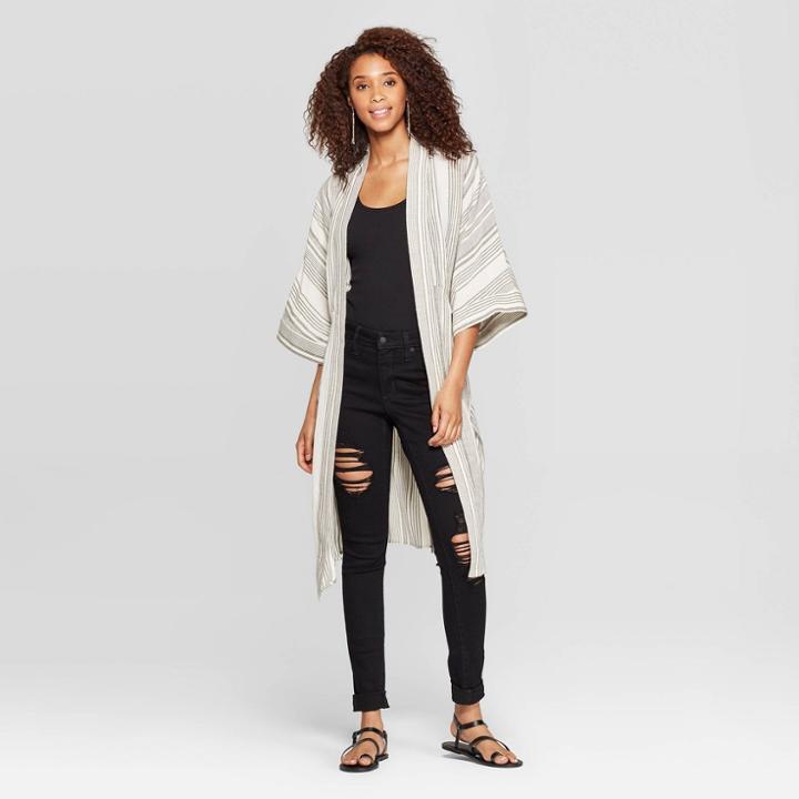 Target Women's Striped Kimono - Universal Thread Pod