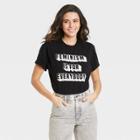 Mighty Fine Women's Feminism Is For Everybody Short Sleeve Graphic T-shirt - Black