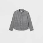 Men's Long Sleeve Adaptive Button-down Shirt - Goodfellow & Co Navy Blue/checked