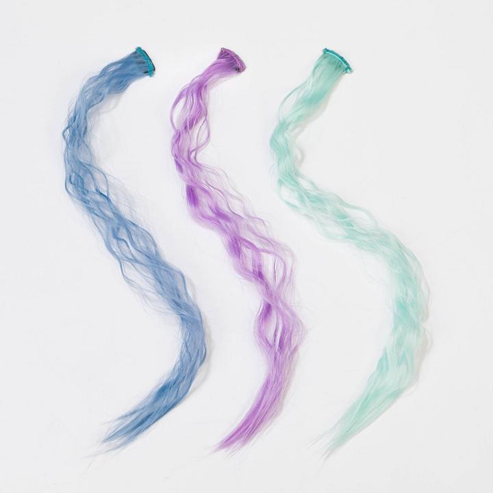 Girls' 3pk Faux Hair Clips - Cat & Jack