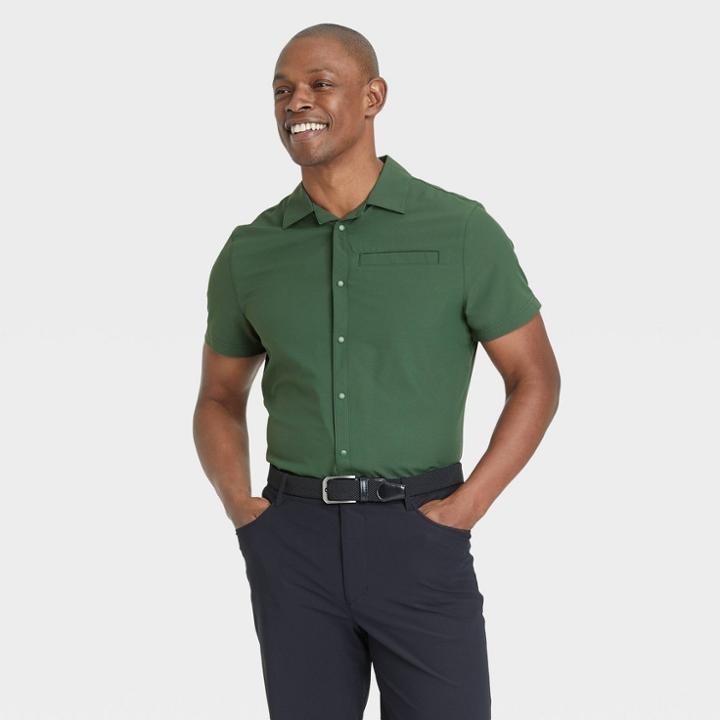 Men's Short Sleeve Adventure T-shirt - All In Motion Olive Green
