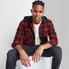 Adult Checked Casual Fit Long Sleeve Button-down Shirt - Original Use Red/check