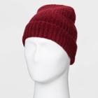 Men's Multi Ribbed Textured Knit Beanie - Goodfellow & Co Red,